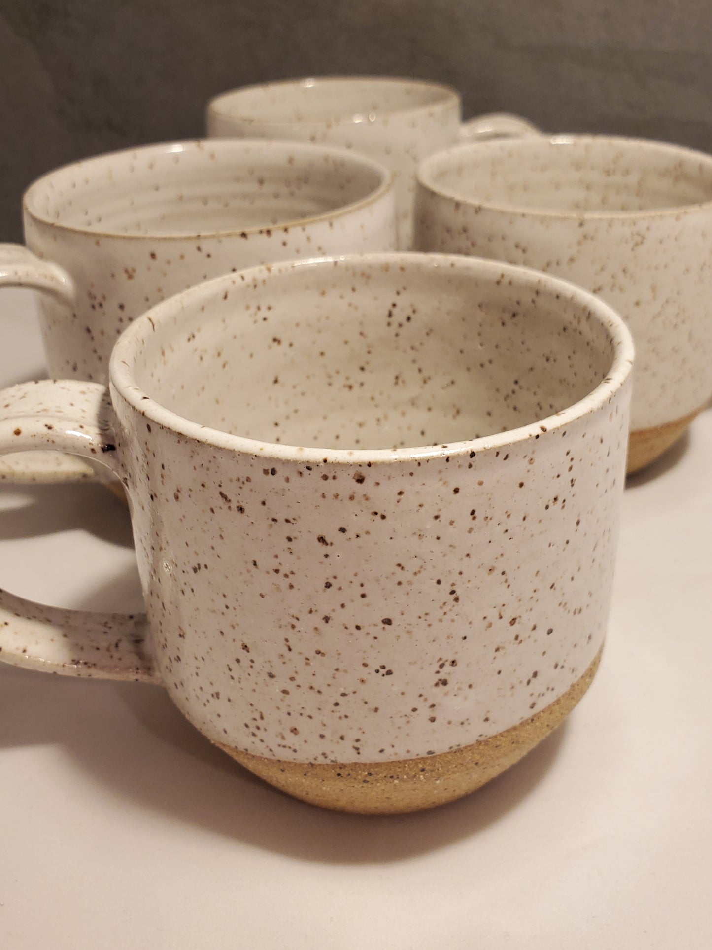 Front Range Modern Speckle Mug - White // Colorado Pottery