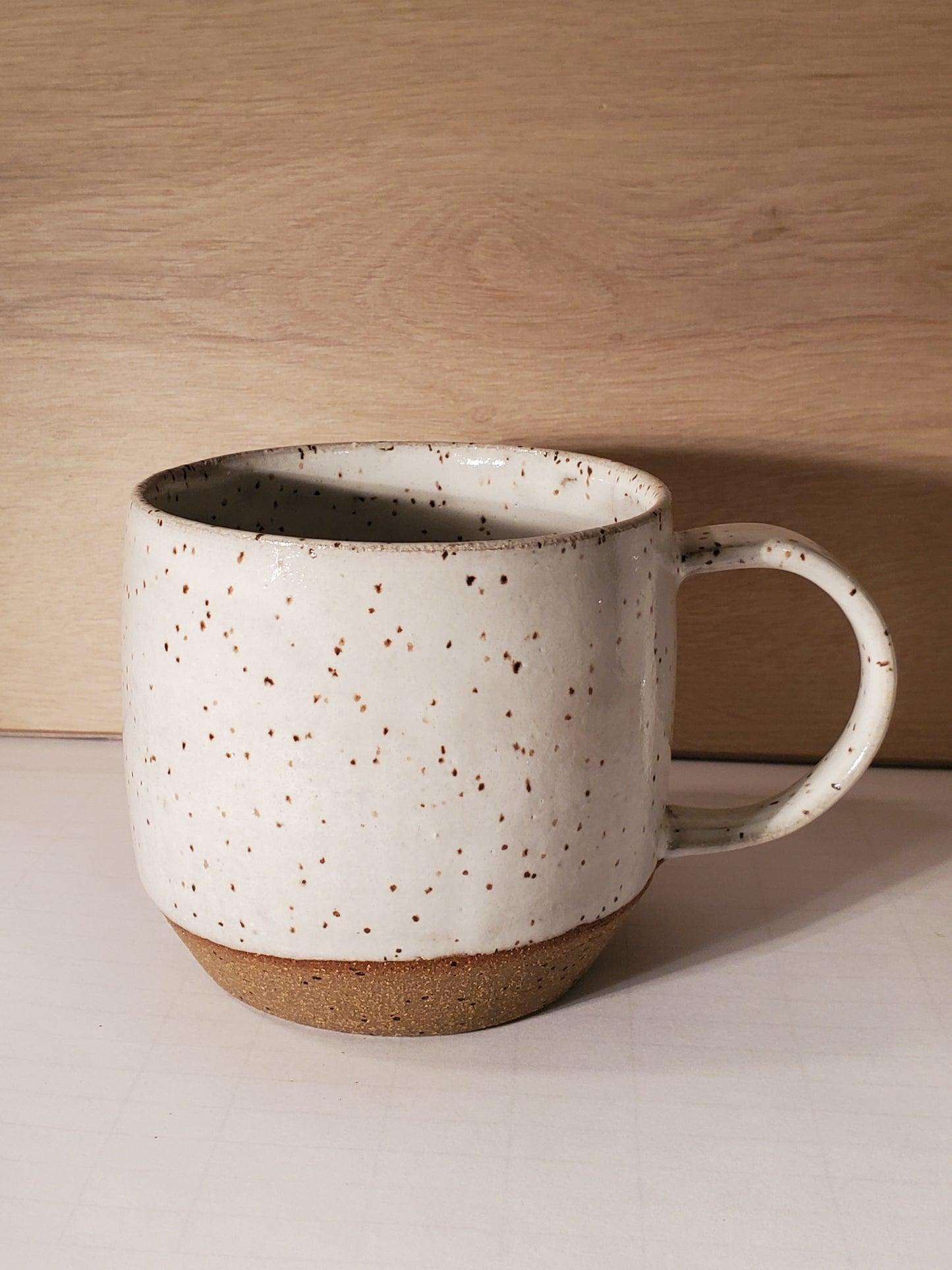 Front Range Modern Speckle Mug - White // Colorado Pottery