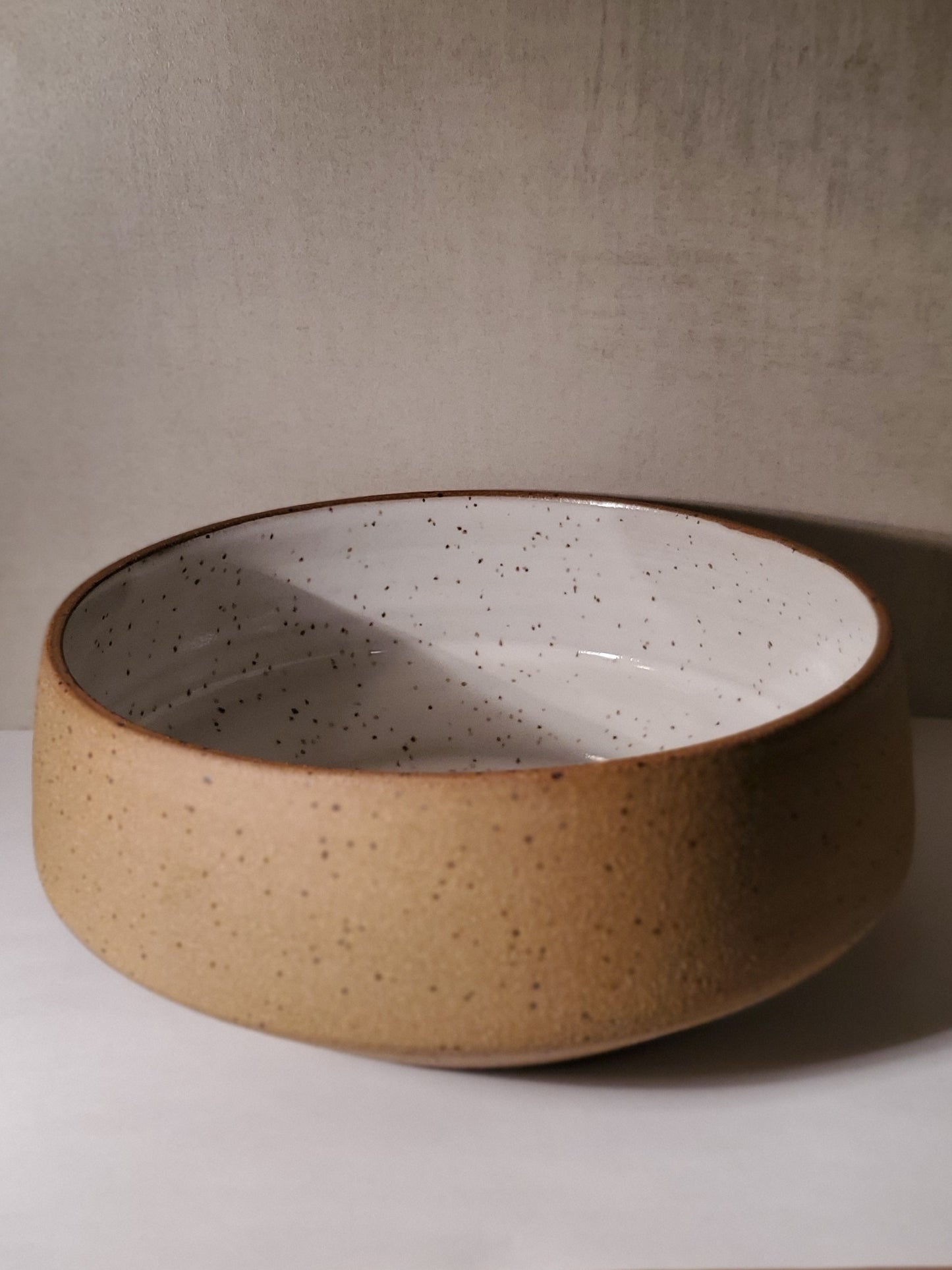 Front Range Modern Speckle Statement Bowl - White