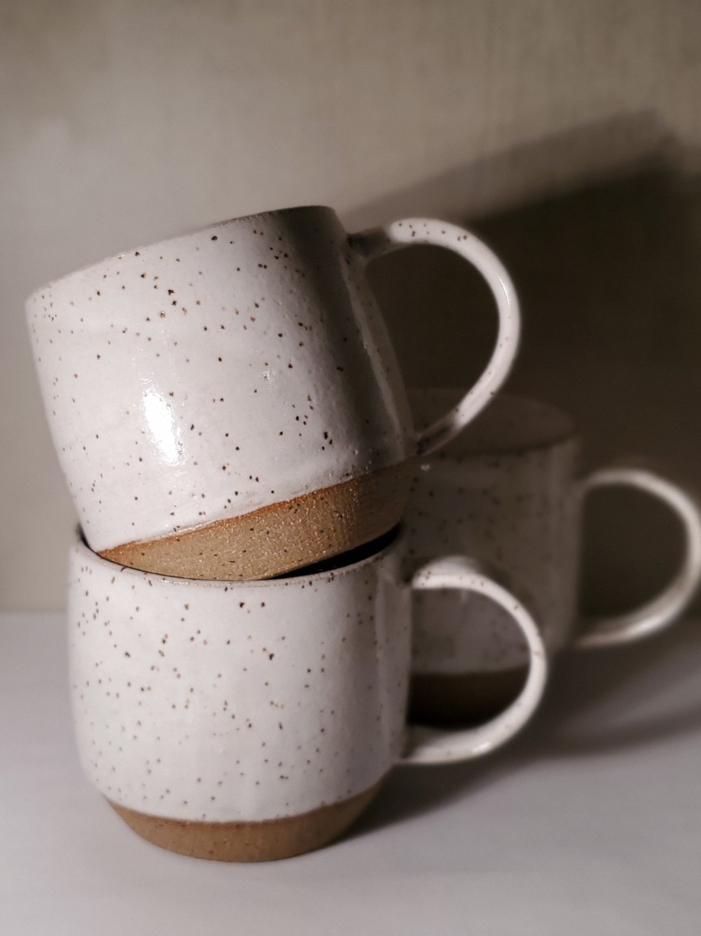 Front Range Modern Speckle Mug - White // Colorado Pottery