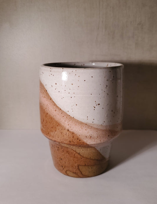 Tall Modern Ceramic Tumbler - Great Sand Dune Glaze Collection // Colorado Pottery