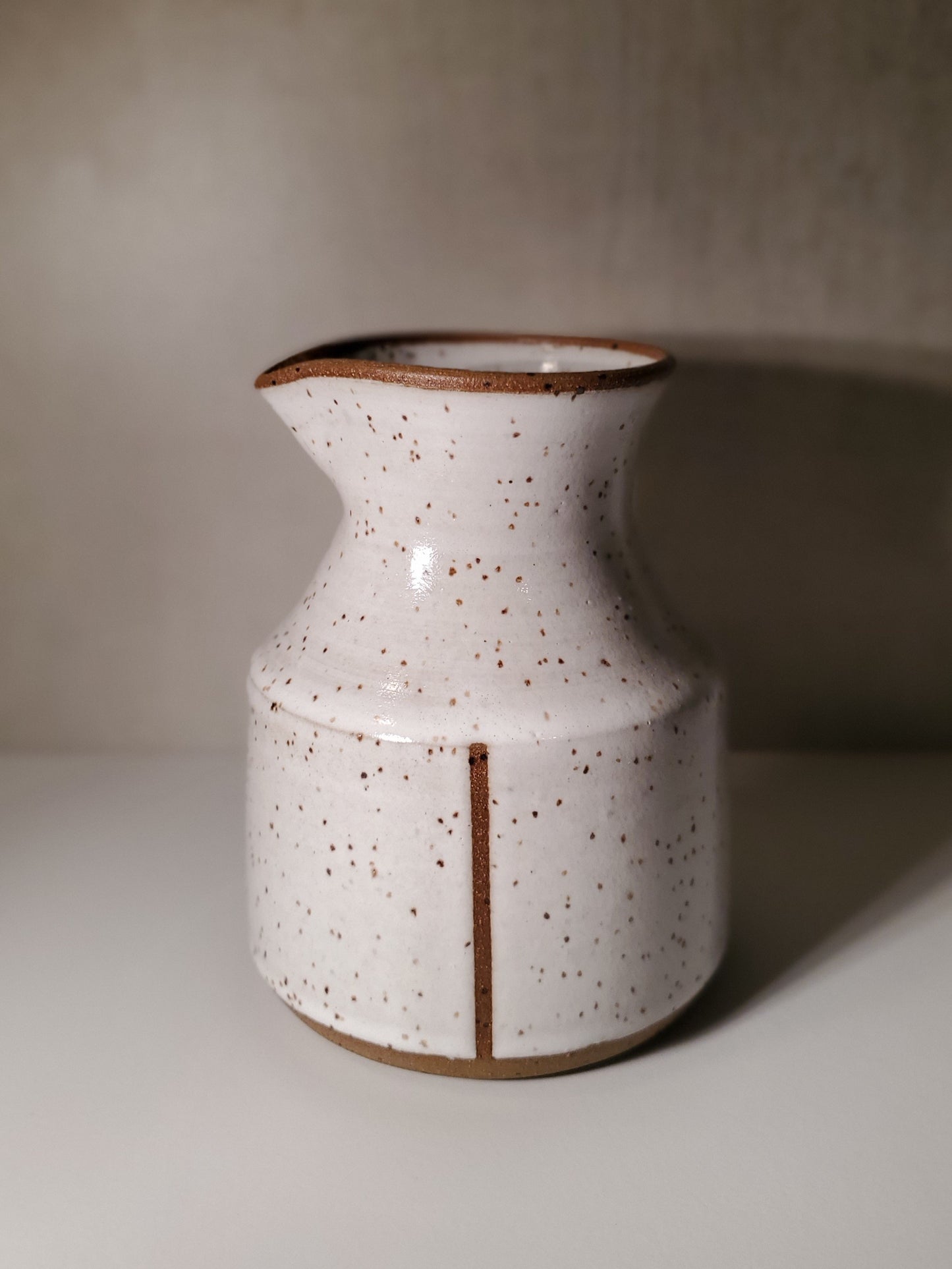 Modern Carafe (Small) - Front Range Modern Speckle Glaze // White