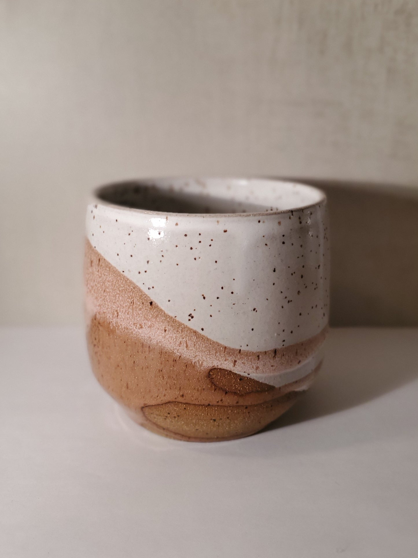 Great Sand Dune Modern Tea Cup - Wheel Thrown, Ceramic // Pink, Rust & White - TEMPLATE (Copy)