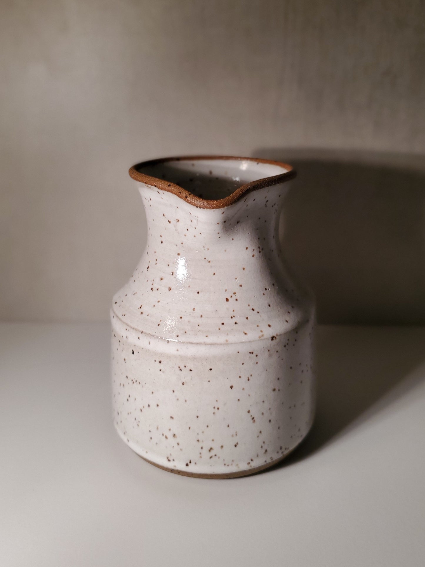 Modern Carafe (Small) - Front Range Modern Speckle Glaze // White