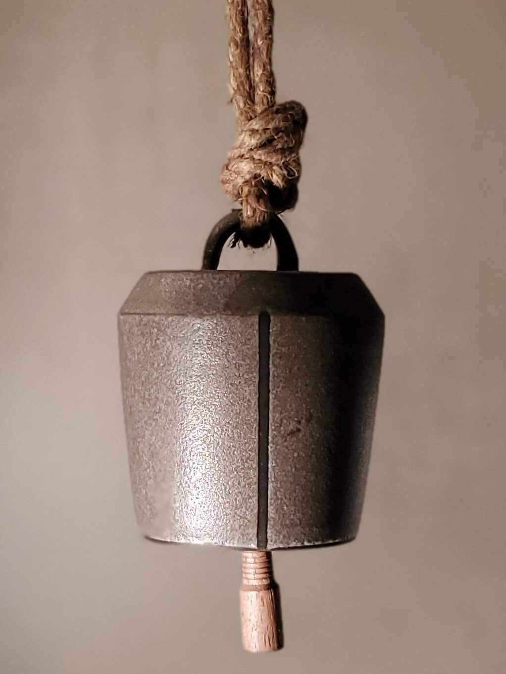 Modern Wheel Thrown Ceramic Bell - Nouvelle Collection // Black Stripe