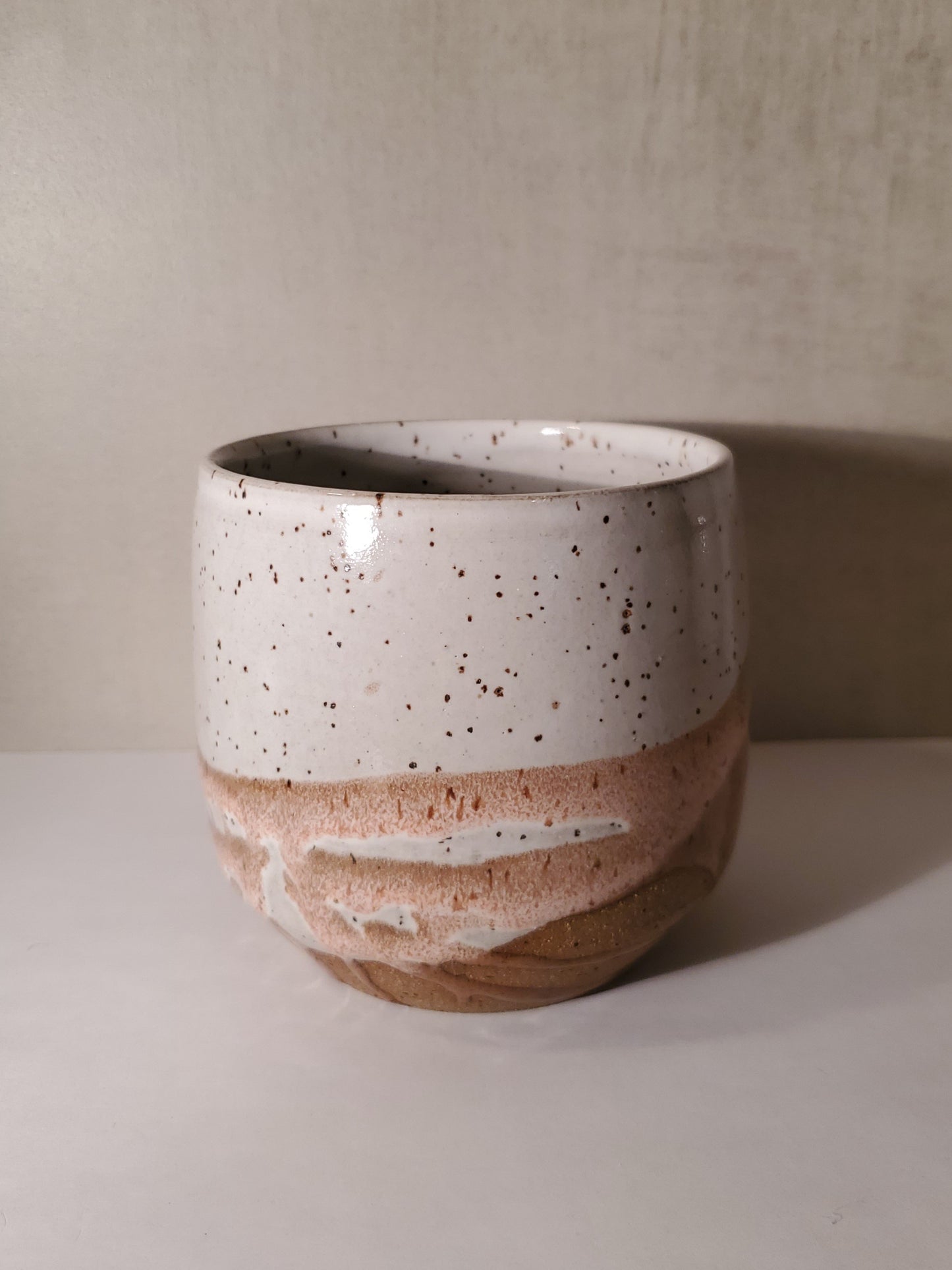 Great Sand Dune Modern Tea Cup - Wheel Thrown, Ceramic // Pink, Rust & White - TEMPLATE (Copy)